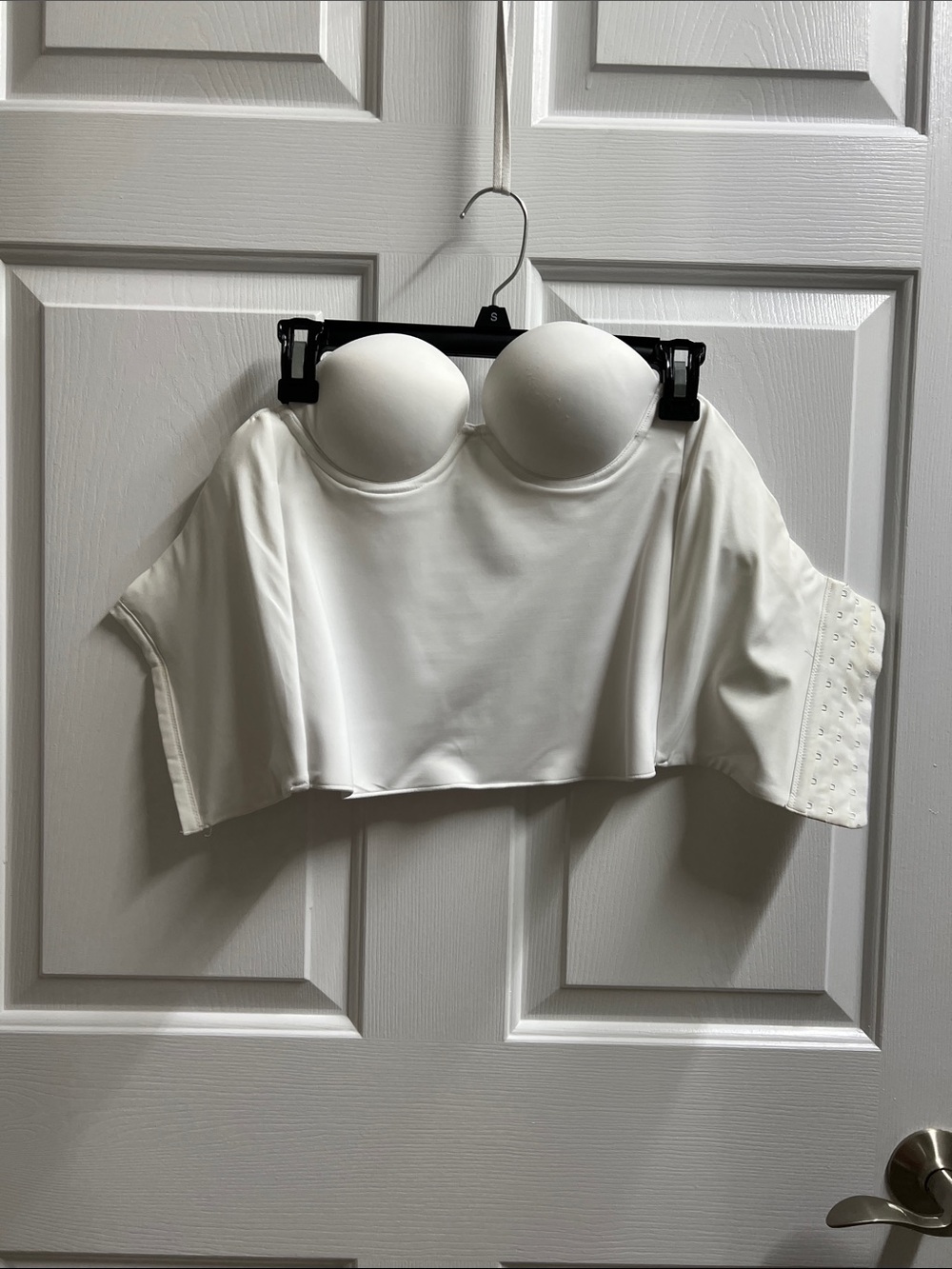 Felina Strapless White Longline Bustier Bra shape wear size 34A
